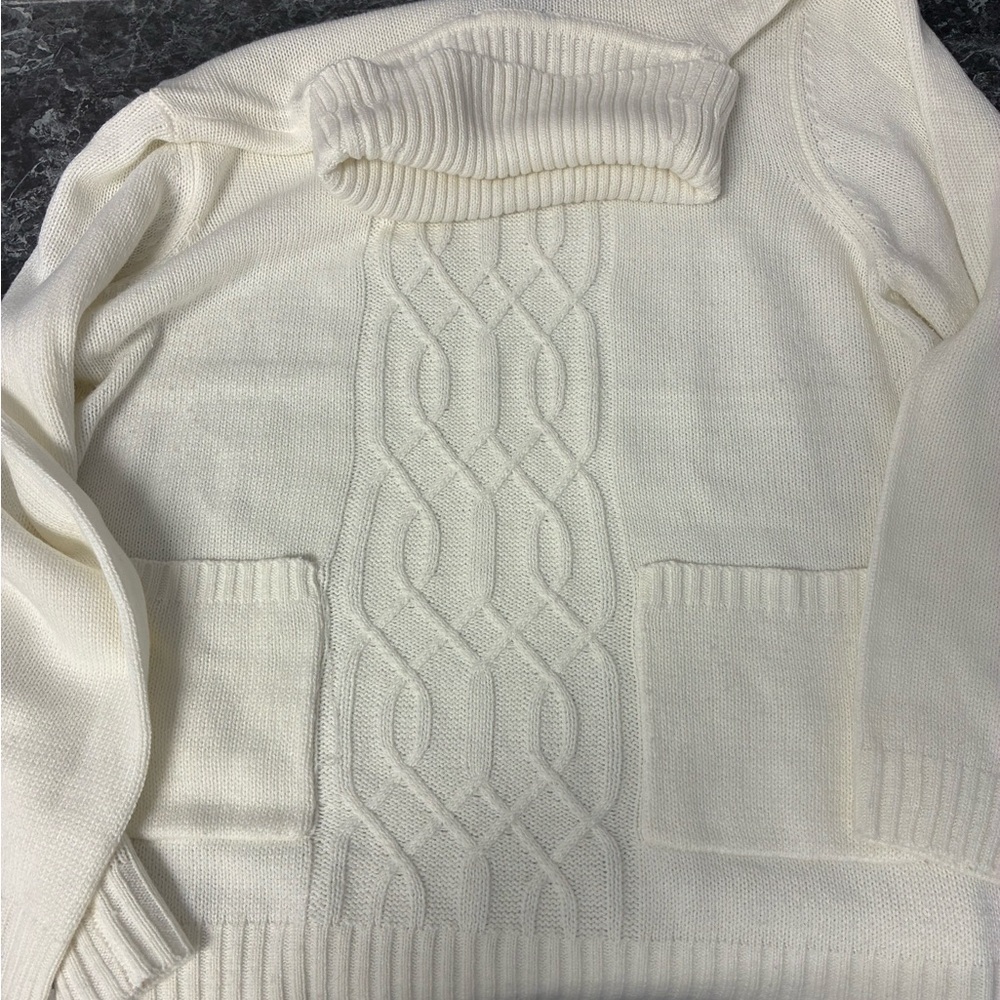 Elegant White Turtleneck Sweater